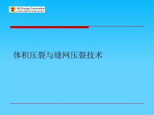 体积压裂与缝网压裂技术课件