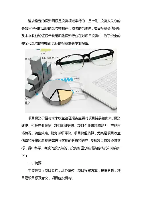 项目投资价值分析及未来收益论证报告