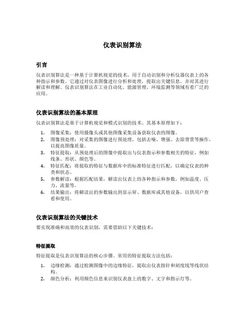 仪表识别算法