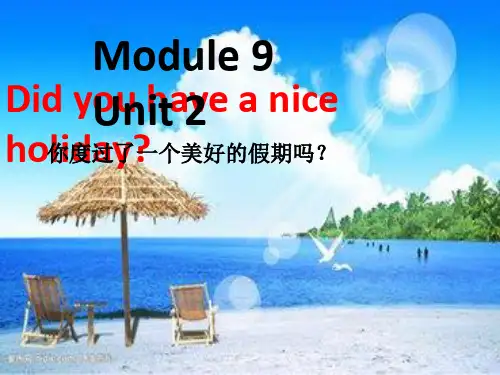 四年级英语下册课件-Module 9 Unit 2 Did you have a nice holiday121-外研版（三起）