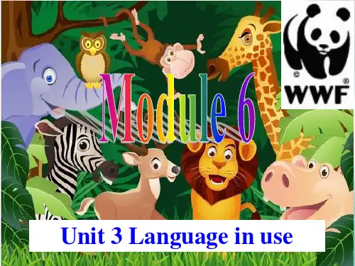 外研社英语八年级上册Module 6 Animals in danger Unit 3 Langua