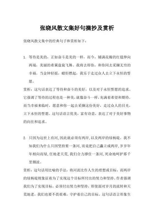 张晓风散文集好句摘抄及赏析
