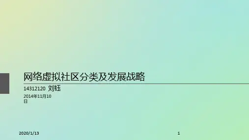 虚拟社区的分类及发展战略PPT课件
