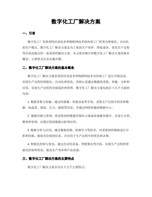 数字化工厂解决方案
