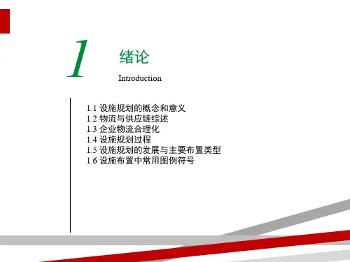 设施规划与物流分析绪论课件