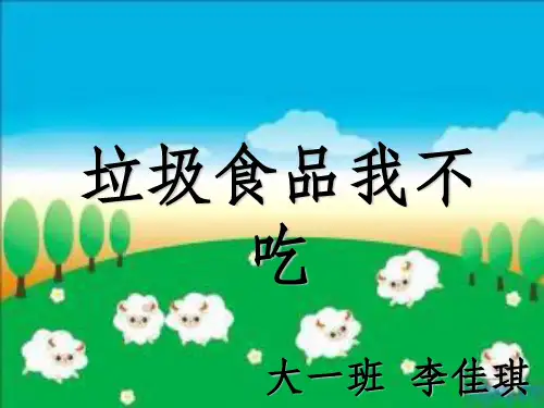 垃圾食品我不吃ppt课件