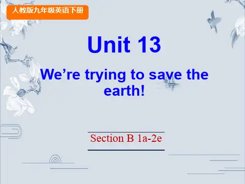 2020人教新目标九年级英语教学课件：Unit 13 Section B 1a-2e