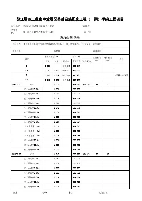 抄测记录