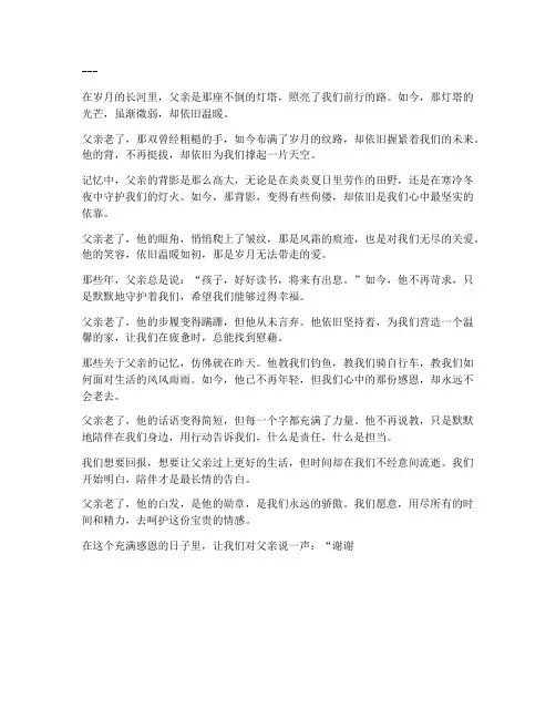 父亲老了文案简短走心