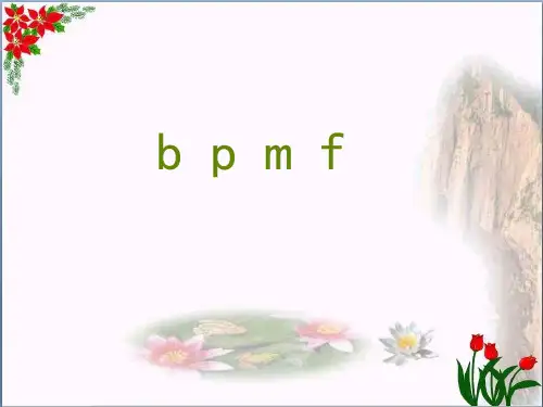 汉语拼音 《b p m f 》 人教部编版优秀课件