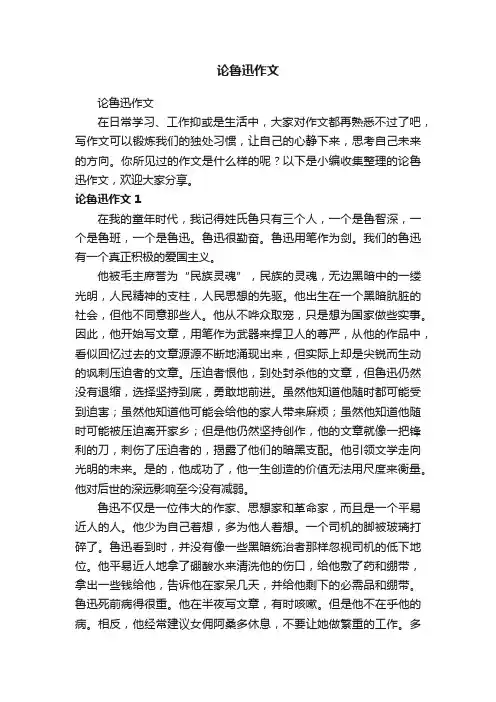 论鲁迅作文