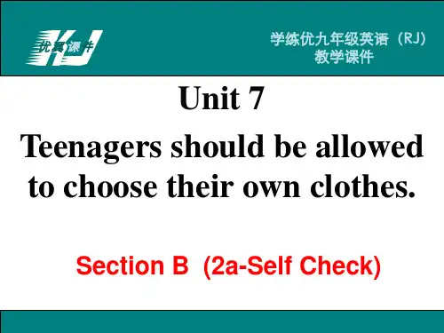 人教版初中英语九年级上册Unit 7 Section B 第二课时(1)-课件