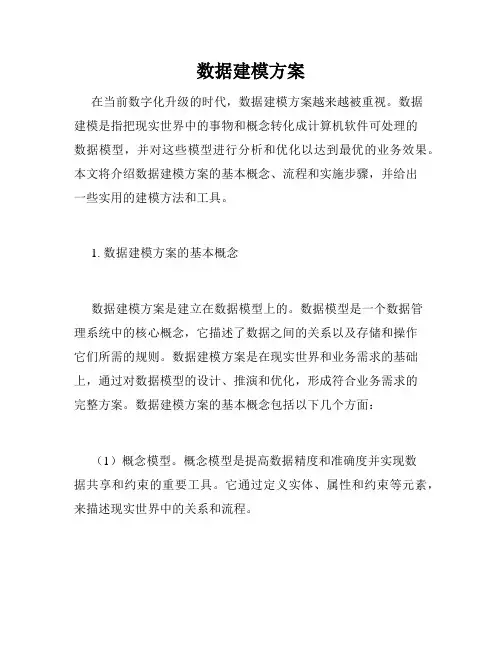 数据建模方案
