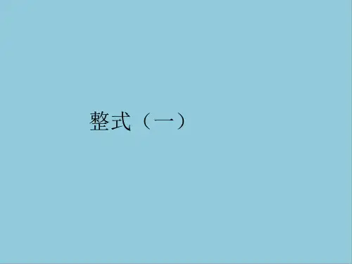 人教版七年级上册数学第二章整式的加减课件PPT