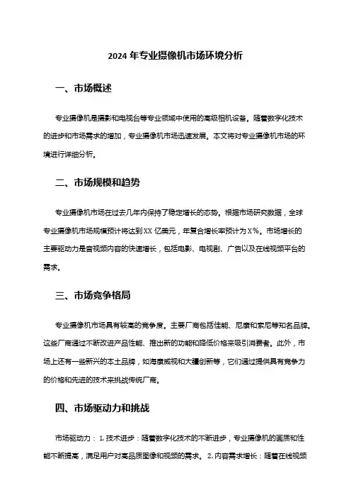 2024年专业摄像机市场环境分析