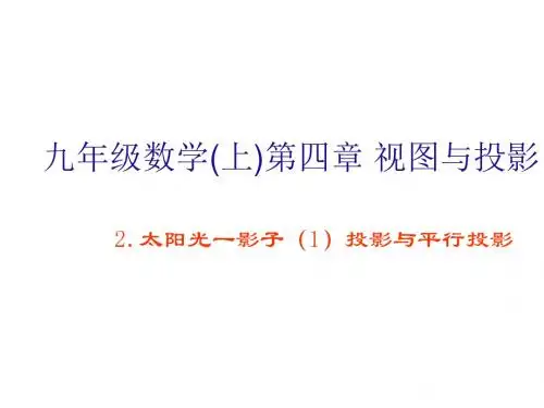 九年级数学太阳光与影子3