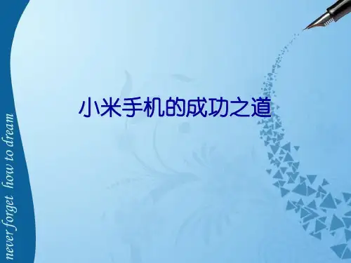 小米手机的成功之道