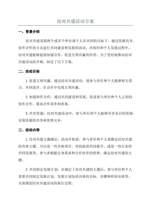 结对共建活动方案