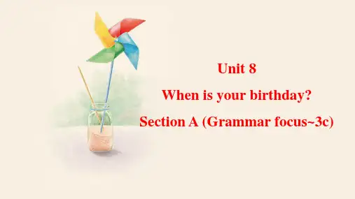Unit8SectionA(GrammarFocus-3c)课件人教版英语七年级上册