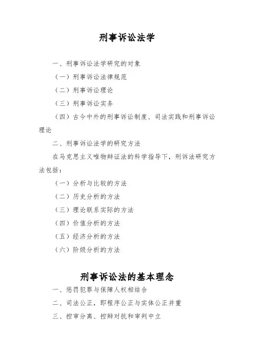 刑讼法  刑事诉讼法学