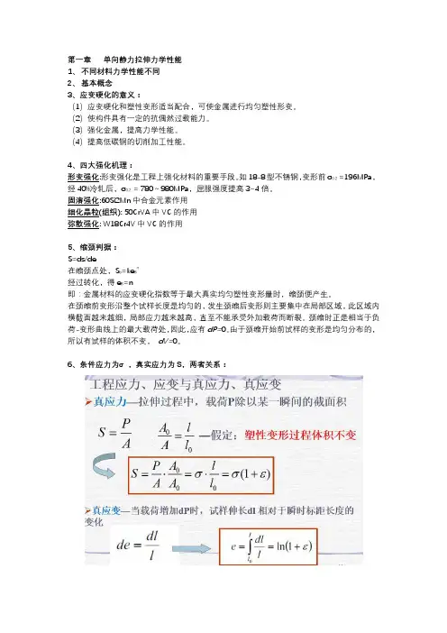 材料力学性能期末复习