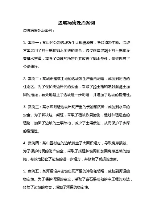边坡病害处治案例