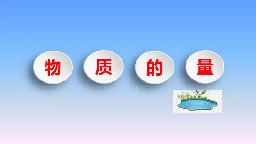 人教版(2019)高中化学必修第一册2.3物质的量 课件