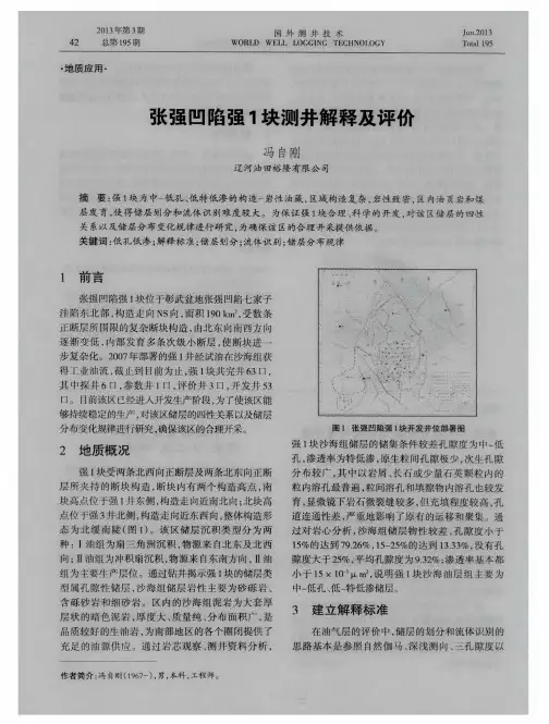 张强凹陷强1块测井解释及评价