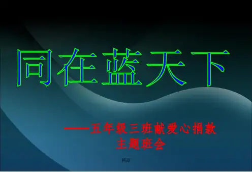 主题班会主题班会献爱心ppt课件
