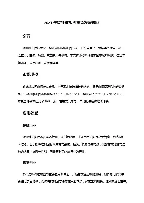 2024年碳纤维加固市场发展现状