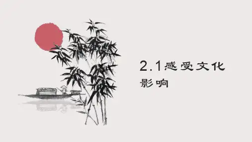 2020年文化2.1感受文化影响
