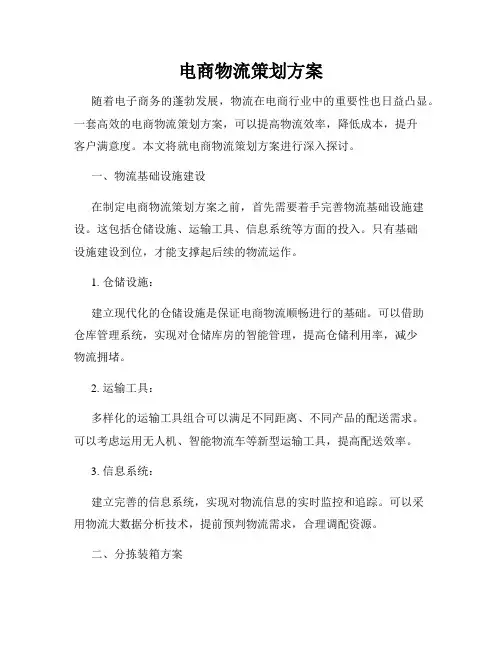 电商物流策划方案