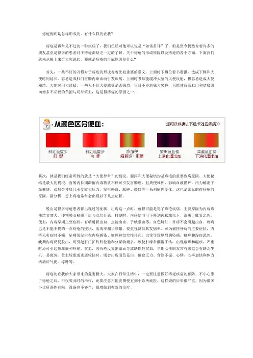痔疮到底是怎样形成的,有什么样的症状