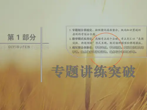 2018届高三物理二轮复习课件第1部分 专题讲练突破 力与运动1-1-1