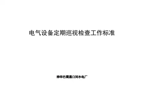 电气设备定期巡视检查工作标准