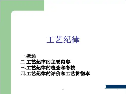 工艺纪律