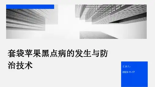套袋苹果黑点病的发生与防治技术