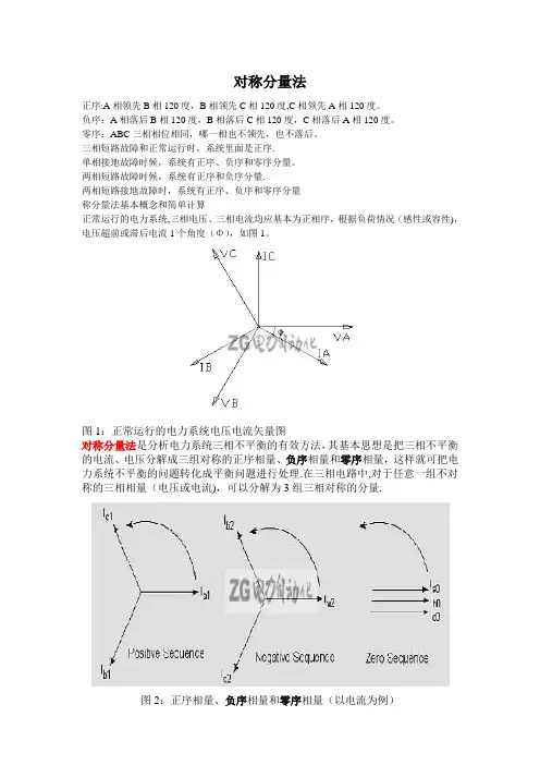 对称分量法(正序、负序、零序)