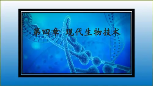 冀少版八年级生物下册第六单元第四章现代生物技术