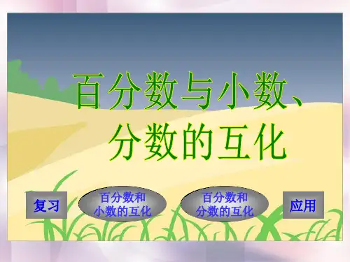 (苏教版)六年级数学上册课件百分数和小数的互化3