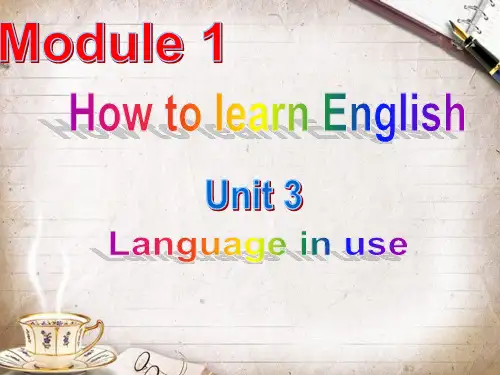 外研英语八年级上册module1 Unit 3 Language in use(共25张PPT)