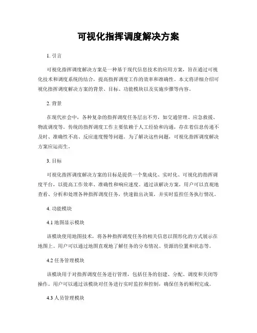 可视化指挥调度解决方案