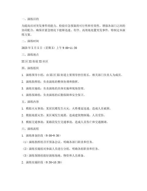 应急处突工作演练方案及流程