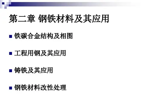 第二章钢铁材料及应用精品PPT课件
