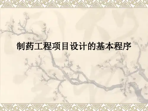 制药工程项目设计的基本程序ppt课件