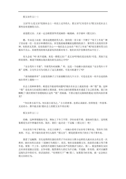 假文盲作文600字范文精选五篇