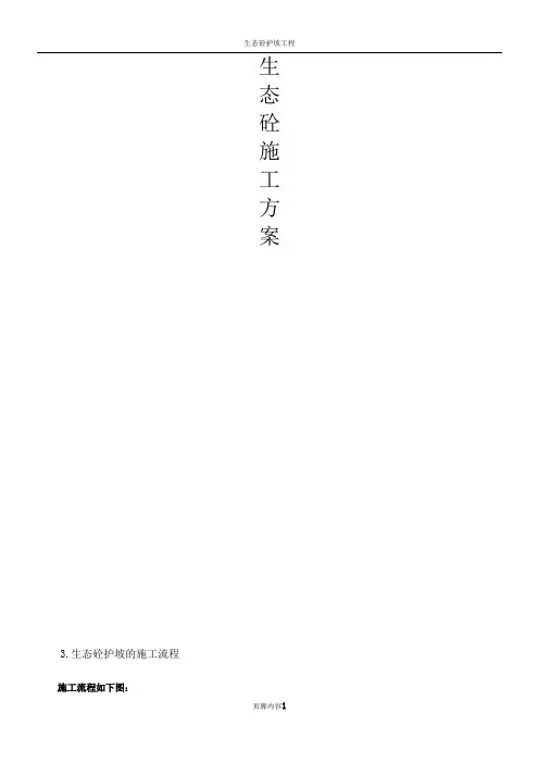 生态砼护坡施工方案