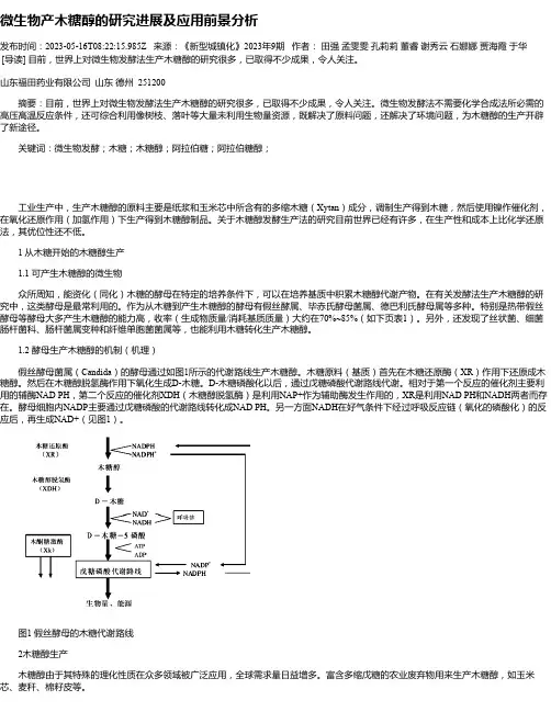 微生物产木糖醇的研究进展及应用前景分析