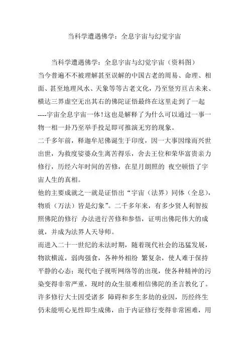 当科学遭遇佛学：全息宇宙与幻觉宇宙