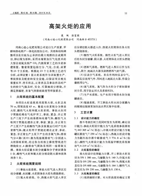 高架火炬的应用